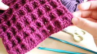 CROCHET: How to crochet the Waffle stitch | Bella Coco
