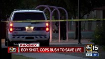 Cops rush to save a young boy shot in the leg in Phoenix