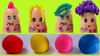 Learn Colors Play Doh OKASINA SALON Hair Collection Finger Family Nursery Rhymes 30 MIN