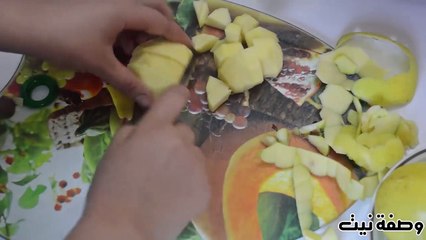 كيكة التفاح راقية لذيذة جداااا بمكونات بسيطة بتفاحتان فقط