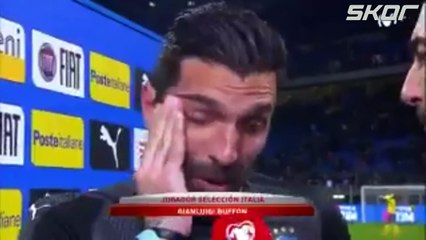 Efsane kaleci Buffon'un gözyaşları