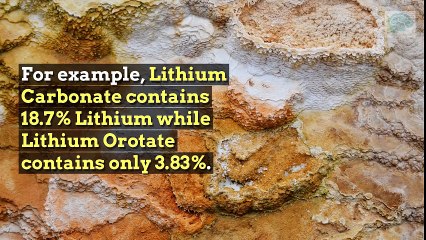 The different forms of Lithium supplement