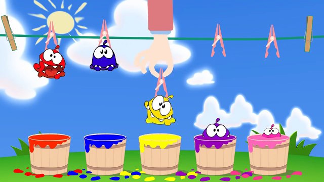 Мультик. Раскраска с Ам Нямом Учим цвета Краски Мультики для детей Learn Colors with Om Nom for kids