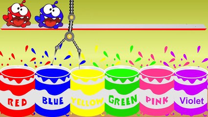 Мультик. Раскраска с Ам Нямом Учим цвета -Мультики для детей Learn Colors with Om Nom