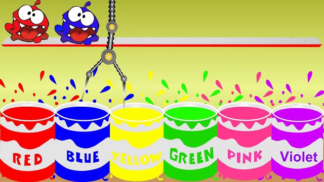 Мультик. Раскраска с Ам Нямом Учим цвета -Мультики для детей Learn Colors with Om Nom