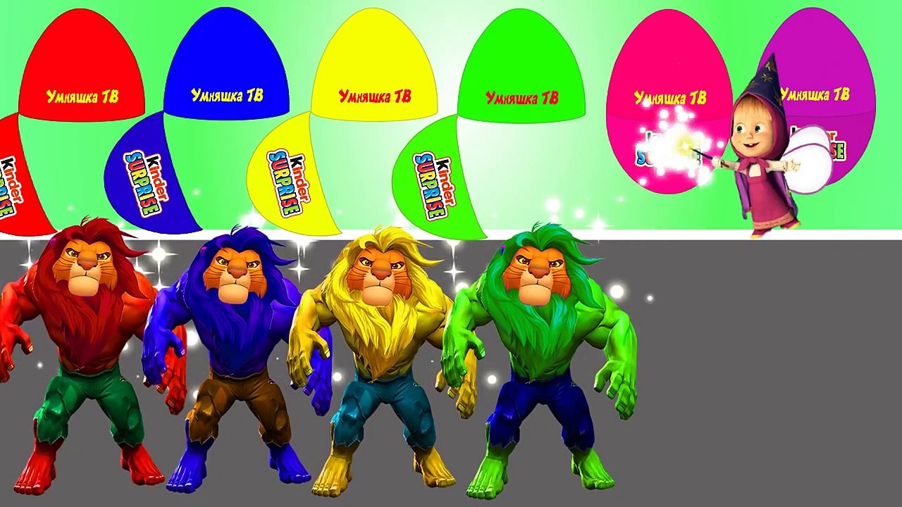 Мультики. Маша и Медведь Новые герои Халк Симба Новые серии про цвета Мультики Учим цвета. Colors
