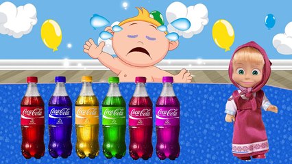 Bad Baby Плохой ребенок Crying and Learn Colors - Coca Cola - Kids Song Collection Учим цвета