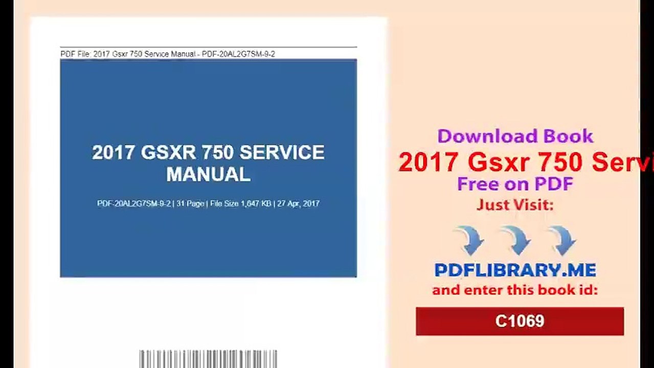 2017 Gsxr 750 Service Manual