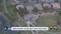 Heros rush to save young boy who was shot in the leg