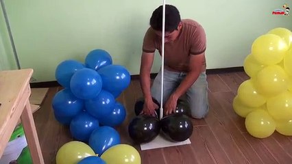 Columna de Minions facil de hacer - Globos Picolin # 33