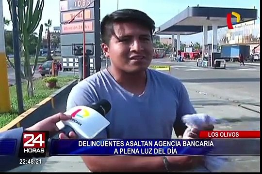 Los Olivos: delincuentes asaltan conocida agencia bancaria