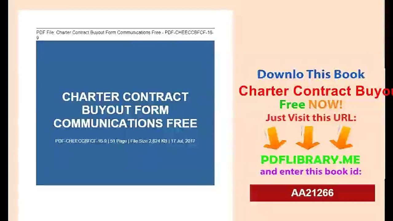 Charter Contract Buyout Form Communications Free