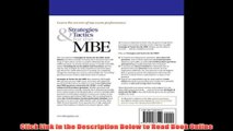 Read Strategies and Tactics for the MBE (Emanuel Bar Review) Book