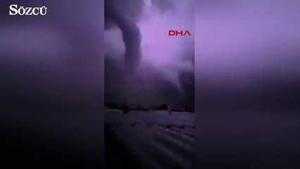 Antalya'yı vuran hortum böyle görüntülendi