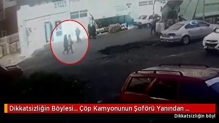 Dikkatsizliğin Böylesi... Çöp Kamyonunun Şoförü Yanından Geçen Anne ile Kızını Böyle Ezdi
