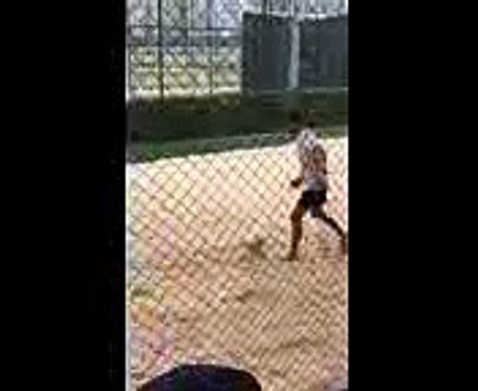 Daniel Ricciardo & Max Verstappen playing foot volleyball F1 Brazilian GP 2017