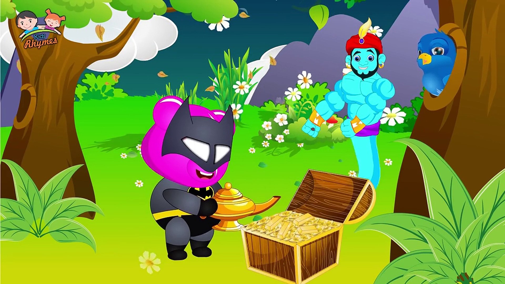 Mega Gummy Bear Watching Movies Finger Family Nursery Rhyme For Kids