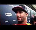 F1 2017 Brazilian GP free practice 2 Daniel Ricciardo reaction