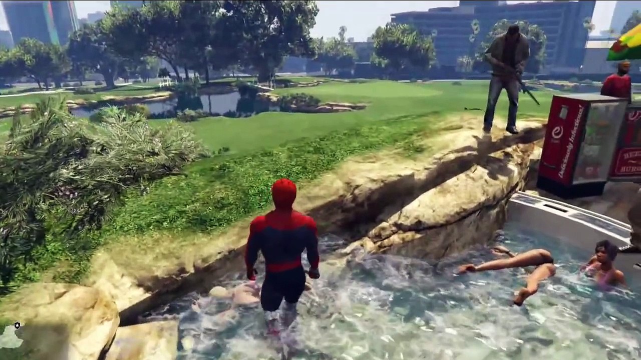 [GTA5]復仇者聯盟：蜘蛛人帶領鋼鐵人 美國隊長 死恃 蝙蝠挾 浩克 閃電俠 攻回GTA