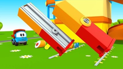 Leo the truck  Carwash. Car cartoons & cartoons for kids. Leo and Lifty. Leo the truck cartoon.-4C7JYnxCdtA
