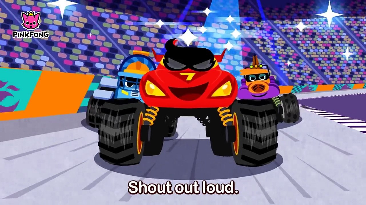 Monster Truck Race _ Monster Trucks _ Pinkfong Songs for Children-r7Pb4Azq1xs