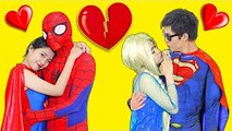 Bad Kids Spidey Find New Love-! Baby Playing Heroes Indoor PlayGround Family Fun Pretend Playtime