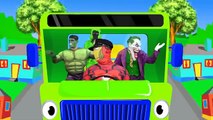 Wheels on the Bus and Vehicle Songs | Buses, Trains Plus Lots More Superheroes Nursery Rhymes