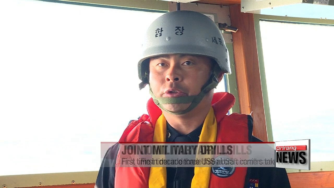 US carrier strike groups in massive naval drill with S. Korea, Japan