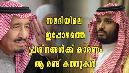 സൗദിയിലെ ഇപ്പോഴത്തെ പ്രശ്‌നങ്ങള്‍ക്ക് കാരണം ആ രണ്ട് കത്തുകള്‍ | Oneindia Malayalam