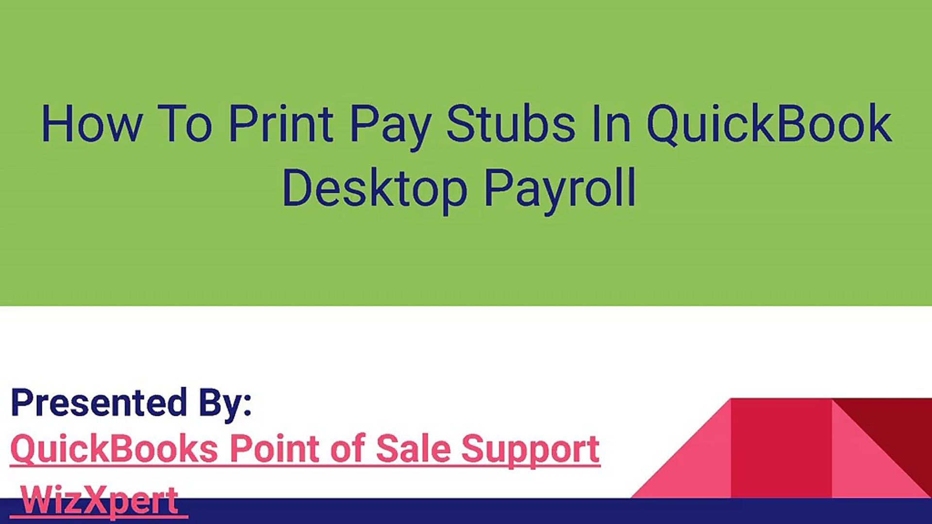 How To Print Pay Stubs In Quickbook Desktop Payroll Video Dailymotion