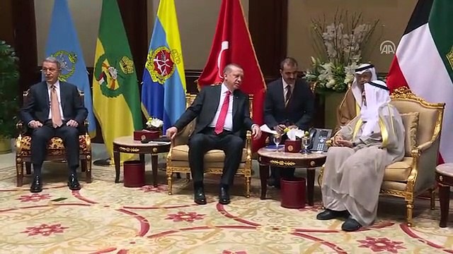 Cumhurbaşkanı Erdoğan, Kuveyt Emiri Şeyh Es-Sabah ile Görüştü