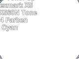Kompatibles Toner Sparset für Lexmark X560 X560DN X560N  Toner Set alle 4 Farben Black