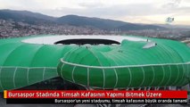 Bursaspor Stadında Timsah Kafasının Yapımı Bitmek Üzere