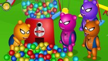 Mega Gummy Bear Catching Zombies Heads|Gummy Bear Finger Family Nursery Rhymes For Kids|New Episode