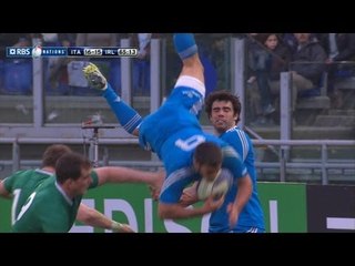 Edoardo Gori Heavy Landing Italy v Ireland 16 March 2013
