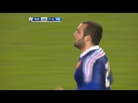 Jean Marc Doussain match winning penalty - Scotland v France 8th March 2014
