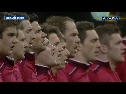 Welsh National Anthem - Wales v Scotland 15th March 2014