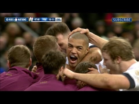 Excellent Support For Luther Burrell Try - France v England 1st February 2014