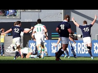Super Alex Dunbar 1st Try - Italy v Scotland 22nd February 2014