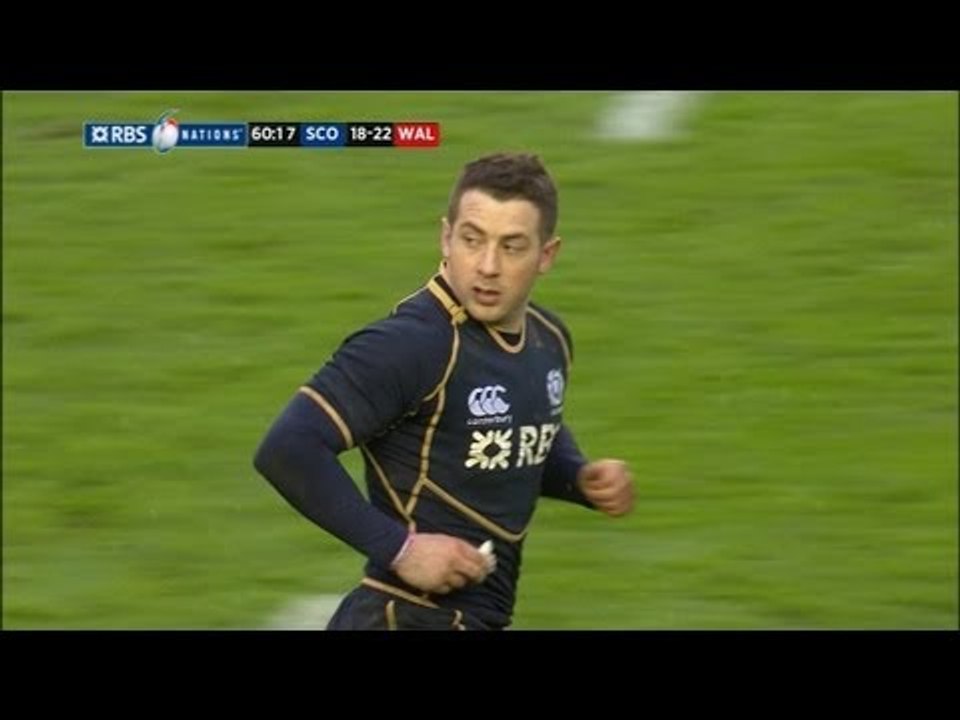 Greig Laidlaw Penalty makes it a one score game, Scotland v Wales 09 March 2013