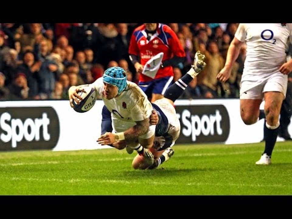 Nowell scores in the corner after good handling | RBS 6 Nations