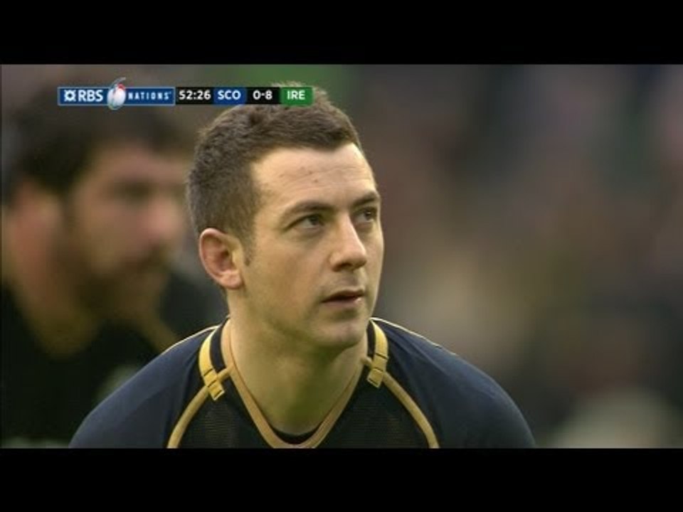 Greig Laidlaw Closes The Gap 3-8 Scotland v Ireland 24 Feb 2013