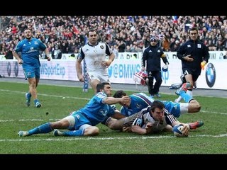 Brilliant Louis Picamoles Try confirmed by TMO - France v Italy 9th February 2014