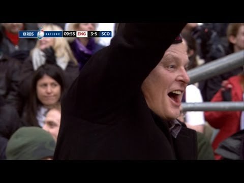 Sean Maitland Try England v Scotland Rugby Match 02 Feb 2013