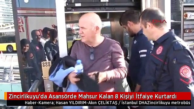 Zincirlikuyu'da Asansörde Mahsur Kalan 8 Kişiyi İtfaiye Kurtardı
