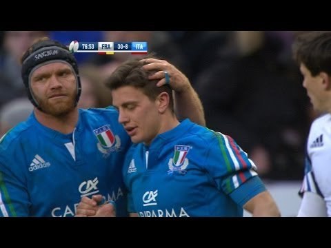 Excellent Tommaso Iannone Try - France v Italy 9th February 2014
