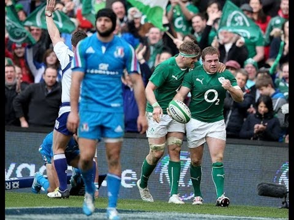 Super Sean Cronin Try - Ireland v Italy 8th March 2014
