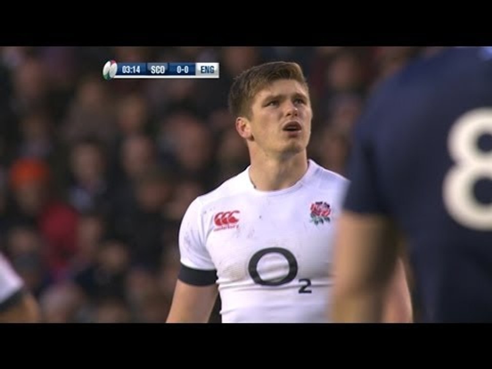 Farrell Missed Kick - Scotland v England 8th February 2014