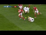 Exciting Welsh Interception, Break and Tap Tackle, Wales v England 16 March 2013