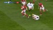 Exciting Welsh Interception, Break and Tap Tackle, Wales v England 16 March 2013